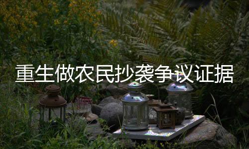 重生做农民抄袭争议证据链整理+法律解读